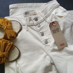 LEVI'S Mile High Cropped Wide Leg Jeans W25